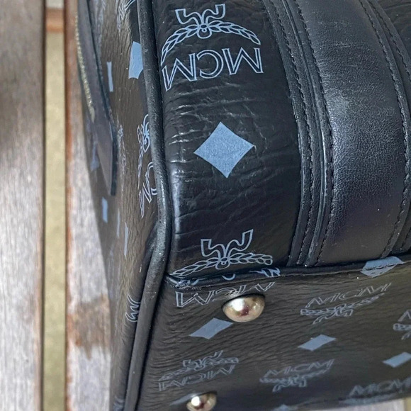 MCM Black Visetos Boston  Bag - Picture 9 of 17